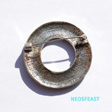 Rhinestone Circle Brooch for Women Round Breast Pin Corsage Wedding