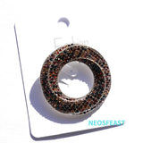 Rhinestone Circle Brooch for Women Round Breast Pin Corsage Wedding