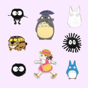 High Totoro Brooches Spirited Away Cat Enamel Pins