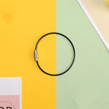 10Pcs Stainless Steel Carabiner Key Holder Keyrings Cable Rope Key Chain