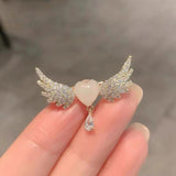 Love Angel Wings Wing Brooch Corsage Zircon Suit Accessories