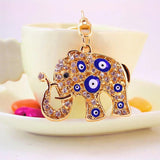 Evil Eye Elephant Key Chain Women's Bag Accessories Metal Pendant Key Ring
