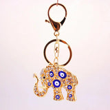 Evil Eye Elephant Key Chain Women's Bag Accessories Metal Pendant Key Ring