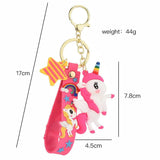 PVC Unicorn Doll Keychain Bag Car Key Ring Luggage Pendant