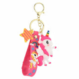 PVC Unicorn Doll Keychain Bag Car Key Ring Luggage Pendant