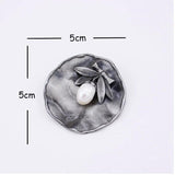 Vintage Simulated Pearl Flower Butterfly Brooch Pin