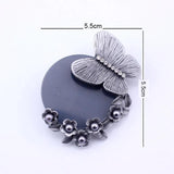Vintage Simulated Pearl Flower Butterfly Brooch Pin