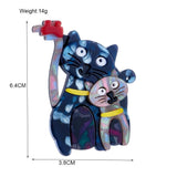 Acrylic Cats Dogs Brooches Cartoon Pets Brooch Lapel Pins Party Jewelry