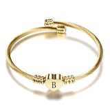 26 Letters Bracelet Titanium Steel Love Bracelet Open Ladies Bracelet