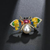 Creative Zircon Pearl Flower Brooch For Women Charm Gift