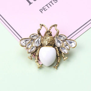 Pearl Bee Spider Insect Crystal Brooch Female Brooch Gift Male Accessories