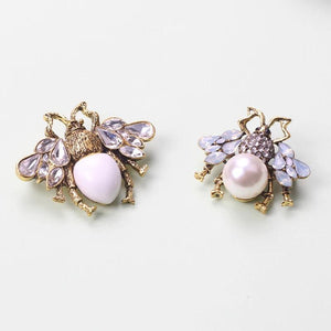 Pearl Bee Spider Insect Crystal Brooch Female Brooch Gift Male Accessories