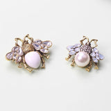 Pearl Bee Spider Insect Crystal Brooch Female Brooch Gift Male Accessories