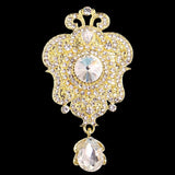 Red Crystal Brooch for Women Wedding Bridal Bouquet Flower Brooch Pins