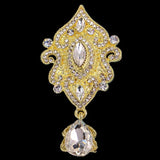 Red Crystal Brooch for Women Wedding Bridal Bouquet Flower Brooch Pins