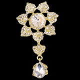 Red Crystal Brooch for Women Wedding Bridal Bouquet Flower Brooch Pins