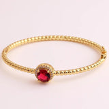 CZ Crystal Bangle Bracelet for Women Lady CZ Jewelry Gift
