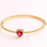 CZ Crystal Bangle Bracelet for Women Lady CZ Jewelry Gift