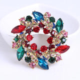 Bauhinia Brooch Silk Towel Scarf Pin Buckle Hollowed Bijoux Accessories