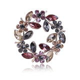 Bauhinia Brooch Silk Towel Scarf Pin Buckle Hollowed Bijoux Accessories