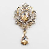 Alloy Drill Button Water Drop Brooch Pendant Coat DIY Jewelry