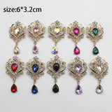 Alloy Drill Button Water Drop Brooch Pendant Coat DIY Jewelry