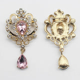 Alloy Drill Button Water Drop Brooch Pendant Coat DIY Jewelry