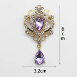 Alloy Drill Button Water Drop Brooch Pendant Coat DIY Jewelry