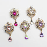 Alloy Drill Button Water Drop Brooch Pendant Coat DIY Jewelry