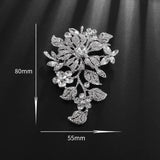 Crystal Flower Brooch Classic Zircon Wedding Charm Jewelry Gift