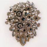 Yellow Crystal Flower Big Brooch Party Accessories Dress Brooch