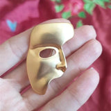Vintage Metal Abstract Face Mask Brooch for Women Dance Party Jewelry