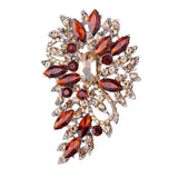 Crystal Zircon Water Drop Flower Brooch Pin Party Ball Jewelry Gift