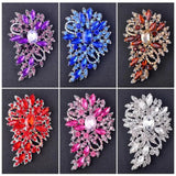 Crystal Zircon Water Drop Flower Brooch Pin Party Ball Jewelry Gift