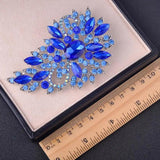 Crystal Zircon Water Drop Flower Brooch Pin Party Ball Jewelry Gift