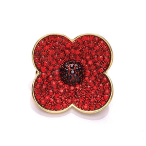 Kate Purple Poppy Flower Brooch British Corsage Enamel Pin