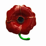 Kate Purple Poppy Flower Brooch British Corsage Enamel Pin