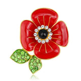 Kate Purple Poppy Flower Brooch British Corsage Enamel Pin