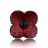 Kate Purple Poppy Flower Brooch British Corsage Enamel Pin