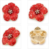 Kate Purple Poppy Flower Brooch British Corsage Enamel Pin