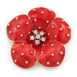Kate Purple Poppy Flower Brooch British Corsage Enamel Pin
