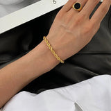 Twisted Cable Chain Bracelets Chunky Rope for Women Vintage Bracelet
