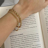 Twisted Cable Chain Bracelets Chunky Rope for Women Vintage Bracelet