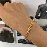Twisted Cable Chain Bracelets Chunky Rope for Women Vintage Bracelet