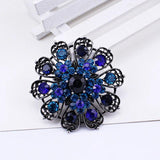 Royal Crystal Peacock Brooch Antique Flower Pins Jewelry Mother's Gift