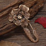 Crystal Flower Pin Brooch for Women Rhinestone Vintage Girls Banq