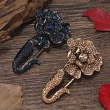 Crystal Flower Pin Brooch for Women Rhinestone Vintage Girls Banq