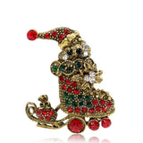 Christmas Brooch Christmas Tree Shoes Old Elk Garland Snow...