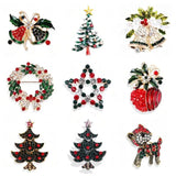 Christmas Brooch Christmas Tree Shoes Old Elk Garland Snow...