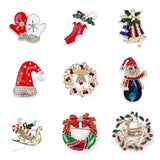 Christmas Brooch Christmas Tree Shoes Old Elk Garland Snow...